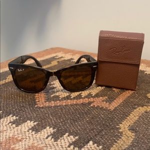 Folding Wayfarer Raybans with Case